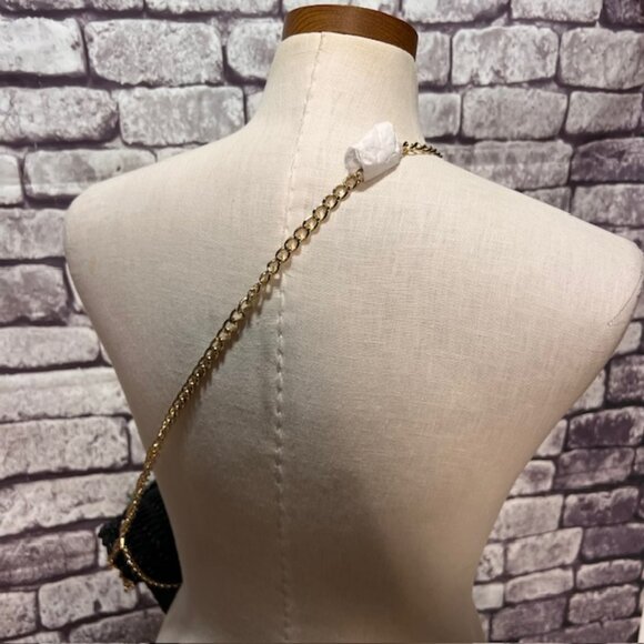 Betsy Johnson Wicker Purse With Decorative Stones - Picture 5 of 8